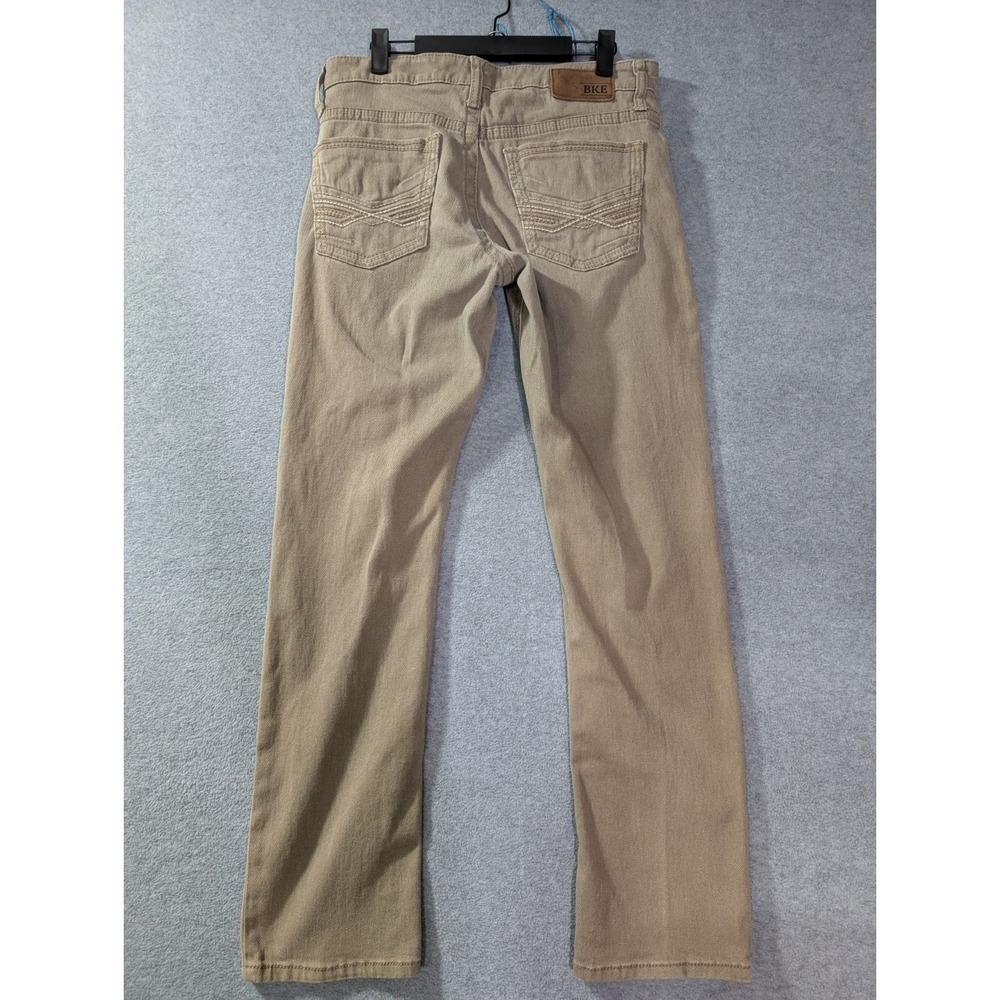 BKE Jake Straight Leg Jeans Mens 31R Beige Khaki Stretch Denim Pants - Picture 2 of 10